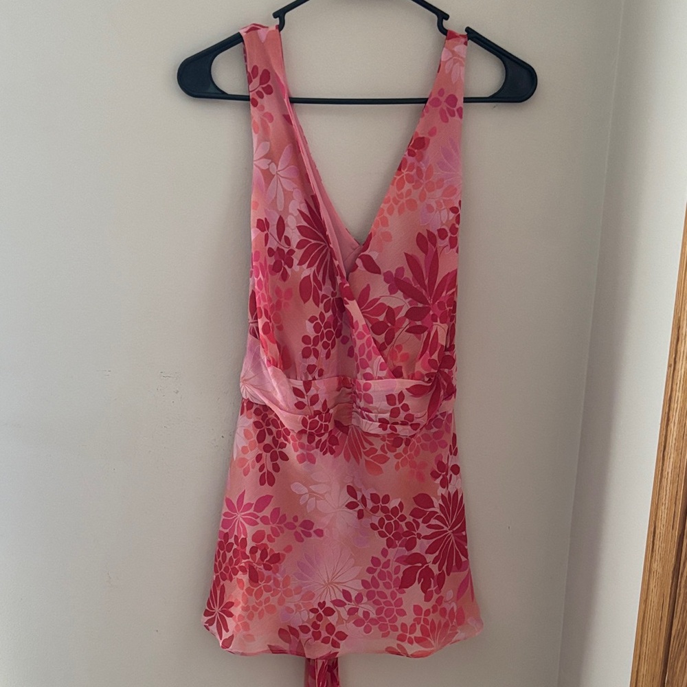 Floral Pink Sleeveless Top
